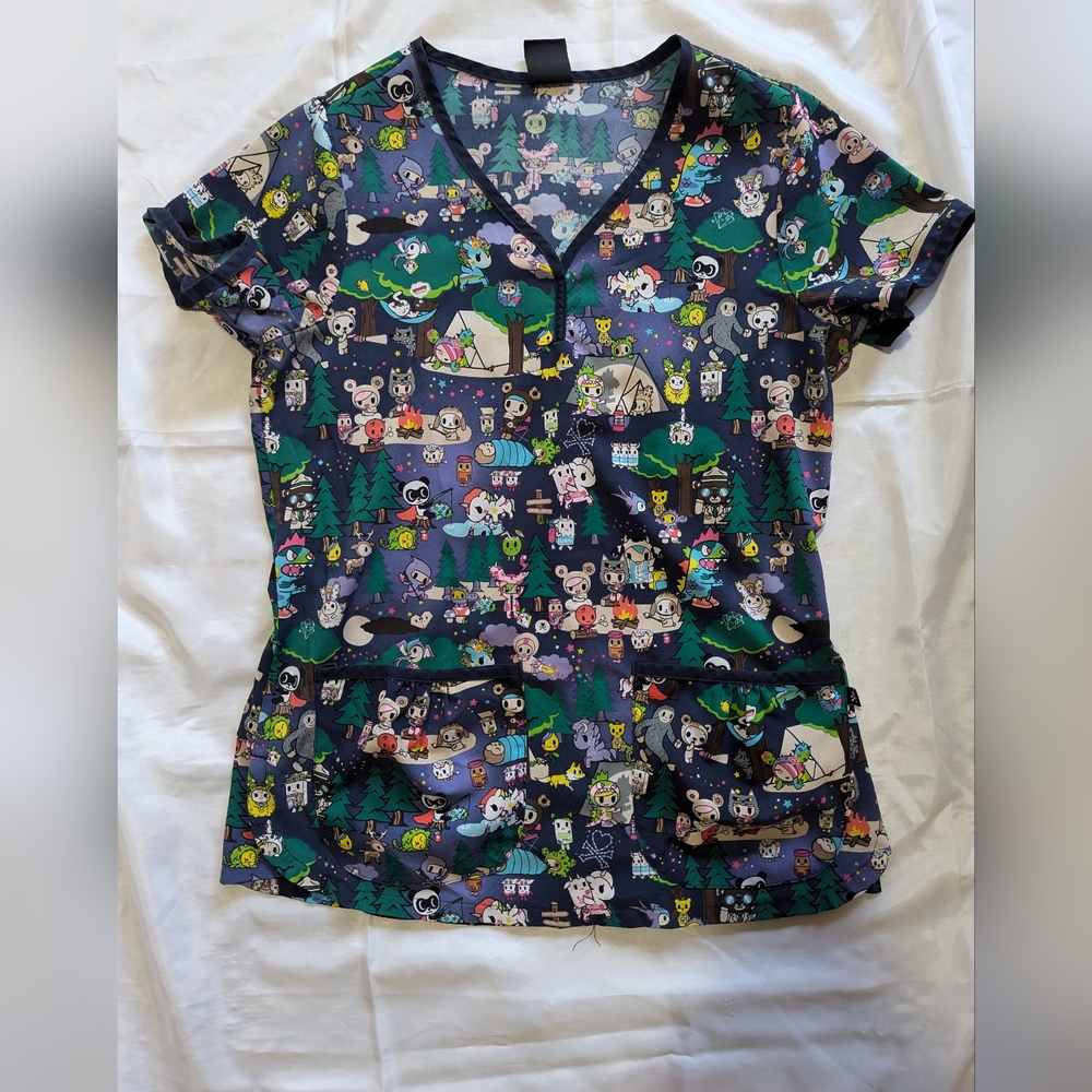 TokiDoki Koi Campfire Nights Scrub Top
